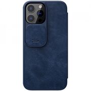 Husa iphone 13 pro max, qin leather pro case, nillkin - albastru