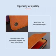 Husa iphone 13 pro max, qin leather pro case, nillkin - albastru