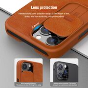 Husa iphone 13 pro max, qin leather pro case, nillkin - albastru