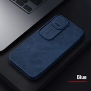 Husa iphone 13 pro max, qin leather pro case, nillkin - albastru