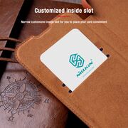 Husa iphone 13 pro max, qin leather pro case, nillkin - albastru
