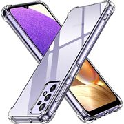 Pachet 360: Folie din sticla + Husa pentru Samsung Galaxy A23 5G sau 4G Anti-Shock 1.5mm, transparent