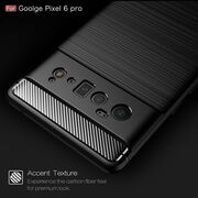 Husa google pixel 6 pro, carbon silicone, techsuit - negru