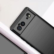 Husa google pixel 6, carbon silicone, techsuit - negru