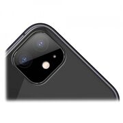 Folie iphone 12, metal camera glass, lito - negru
