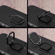 Husa iphone 12 / 12 pro cu inel, techsuit silicone shield - negru