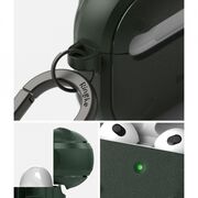 Husa AirPods 3 Ringke Onyx, holder metalic pentru prindere, verde