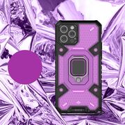 Husa iphone 12 pro cu inel, techsuit honeycomb - rose-violet