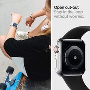 Curea Apple Watch 1 / 2 / 3 / 4 / 5 / 6 / 7 / 8 / SE (38mm / 40 mm / 41 mm) Techsuit, negru