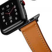 Curea Apple Watch 1 / 2 / 3 / 4 / 5 / 6 / 7 / 8 / SE / Ultra (42 mm / 44 mm / 45 mm / 49 mm) pentru barbati Techsuit, negru, W033