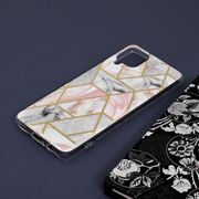 Husa samsung galaxy a12 marble series, techsuit - pink hex