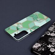 Husa samsung galaxy s21 plus marble series, techsuit - green hex