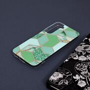 Husa samsung galaxy s22 marble series, techsuit - green hex