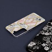 Husa samsung galaxy s22 marble series, techsuit - pink hex