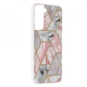 Husa samsung galaxy s22 plus marble series, techsuit - pink hex
