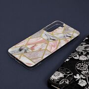 Husa samsung galaxy s22 plus marble series, techsuit - pink hex