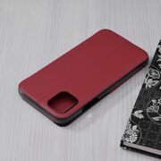 Husa iPhone 12 Pro Max Eco Leather View Flip Tip Carte - Rosu