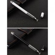 Stylus pen 2 in 1 Fine Disc + Rubber Head Universal cu capac de protectie universal, ios, android, jc03 - alb