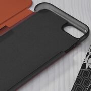 Husa iPhone 7 Eco Leather View flip tip carte, portocaliu