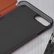 Husa iPhone 6 Plus / 6s Plus Eco Leather View Flip Tip Carte - Portocaliu