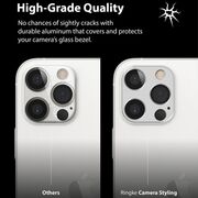 Folie iphone 12 pro, camera styling, ringke - silver