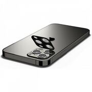Folie iphone 12 pro, metal camera glass, lito - negru