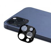 Folie iphone 12 pro, metal camera glass, lito - negru