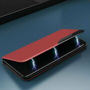 Husa iPhone 11 Pro Max Eco Leather View Flip Tip Carte - Rosu