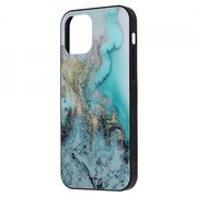 Husa iphone 12 / 12 pro cu sticla securizata, techsuit glaze - blue ocean