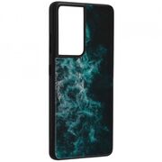 Husa samsung galaxy s21 ultra cu sticla securizata, techsuit glaze - blue nebula