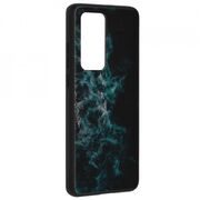 Husa huawei p40 pro cu sticla securizata, techsuit glaze - blue nebula
