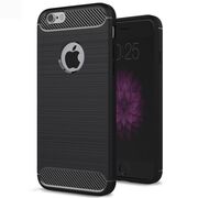 Husa iphone 6 plus / 6s plus, carbon silicone, techsuit - negru