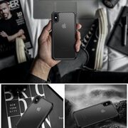 Husa iphone xs max, carbonfuse, techsuit - negru
