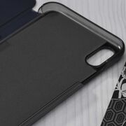 Husa iPhone XS Max Eco Leather View Flip Tip Carte - Albastru