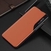 Husa iPhone XS Max Eco Leather View Flip Tip Carte - Portocaliu