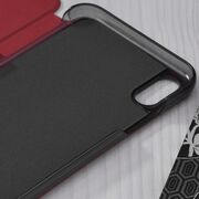 Husa iPhone XS Max Eco Leather View Flip Tip Carte - Rosu