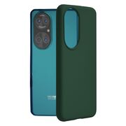 Husa huawei p50 din silicon moale, techsuit soft edge - dark green