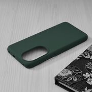 Husa huawei p50 din silicon moale, techsuit soft edge - dark green