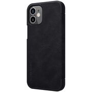 Husa iphone 12 mini, qin leather case, nillkin - negru