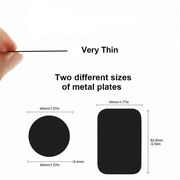 Placa metalica mata autoadeziva pentru suporturi magnetice [pachet 2x], techsuit - negru