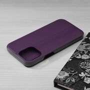 Husa iPhone 13 Pro Max Eco Leather View flip tip carte - mov