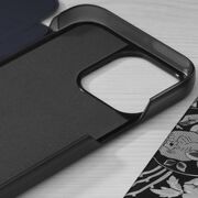 Husa iPhone 13 Pro Eco Leather View flip tip carte - albastru