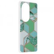 Husa huawei p50 pro marble series, techsuit - green hex