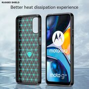 Husa Motorola Moto G22, E22s carbon silicone, techsuit - negru