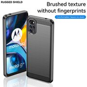Husa Motorola Moto G22, E22s carbon silicone, techsuit - negru