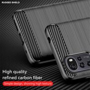 Husa Motorola Moto G22, E22s carbon silicone, techsuit - negru