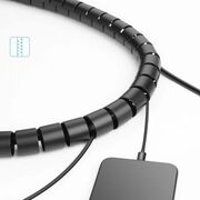 Organizator cabluri spiralat Ugreen, protectie birou, 1.5m x 25mm, negru, 30818