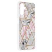 Husa samsung galaxy a13 5g marble series, techsuit - pink hex