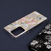 Husa xiaomi 11t / 11t pro marble series, techsuit - pink hex