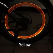 [Set 2x] Ventil LED roata bicicleta RockBros, galben, WD1007Y